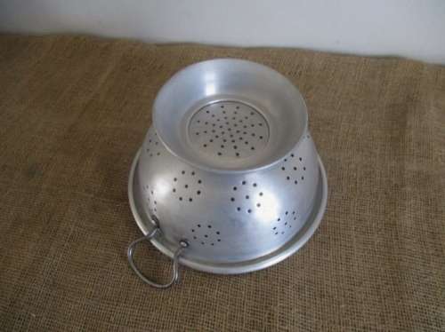 A Very Cute Antique Aluminum Colander        Early 1900's