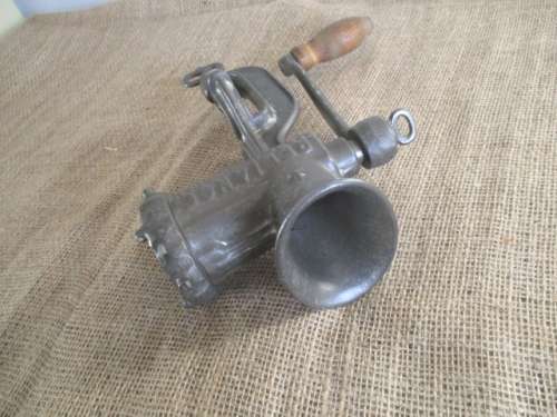 Vintage Husqvarna No 5 Reliance Cast Iron Meat Mincer     Made In Sweden     Complete
