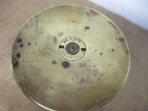 Highly Collectable.....Vintage Artillery 90mm L1 A1 Lot 26 KE 1971 Brass Shell Casing