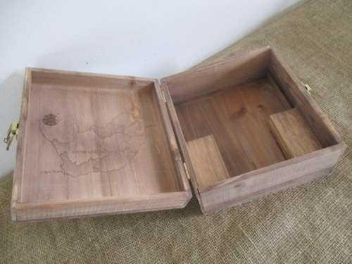 A Handsome Looking 750ml Olive Oil Wooden Box With Hinged Lid
