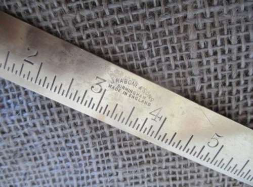 J Rabone & Sons Vintage #1625 Spirit Level, #1243 Brass Ruler & #53 Rabone Chesterman Metal Ruler