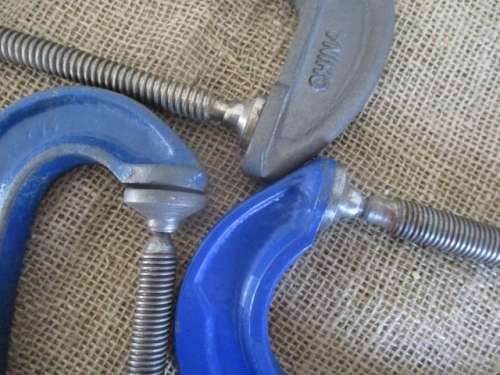 For Wiehan Bid Only     Three Good Quality G-Clamps.... 1x 6" China  - 1x E20-6 6" Eclipse   - 1rd