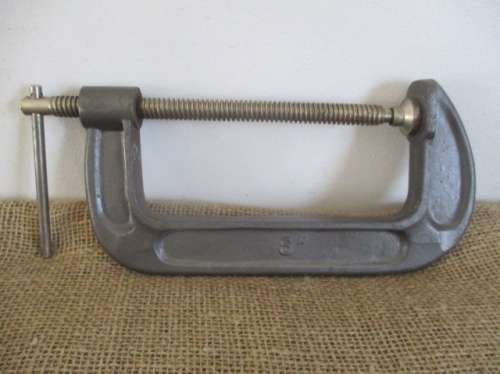 For Wiehan Bid Only     Three Good Quality G-Clamps.... 1x 6" China  - 1x E20-6 6" Eclipse   - 1rd