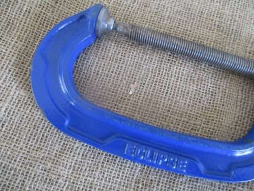 For Wiehan Bid Only     Three Good Quality G-Clamps.... 1x 6" China  - 1x E20-6 6" Eclipse   - 1rd