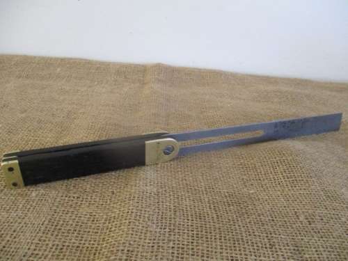 Antique/Vintage Sliding T-Bevel Square With Rosewood And Brass Inserts    10 1/2 Inches - 268mm