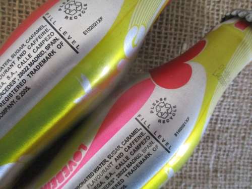 Rare Collector's Item....Two Sealed 200ml LoveBeing Coca Cola M5 Aluminum Soft Drink Bottles  Madrid