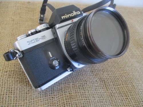 Vintage Collectable Minolta XE-5 Camera With Minolta MC Rokkor - PF 1: 1.7 f = 50mm Lens & X-Tra