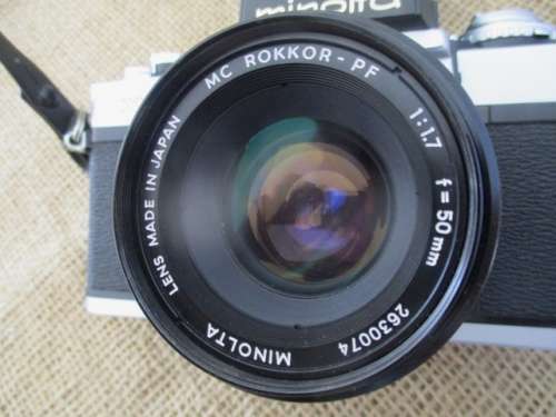 Vintage Collectable Minolta XE-5 Camera With Minolta MC Rokkor - PF 1: 1.7 f = 50mm Lens & X-Tra