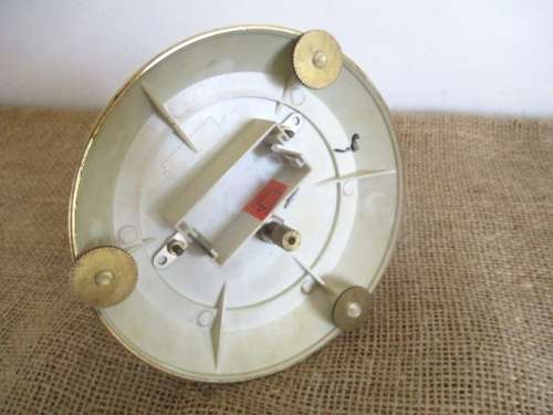 Lovely Vintage 400 Day Anniversary Pendulum Dome Mantel  Quartz Clock With Floral Decoration