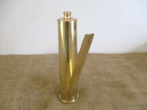 Magnifcent And Very Interesting Vintage 40mm/MK 4 Brass Shell Casing Trench Art       1956