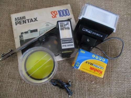Vintage Asahi Pentax SP 1000 Camera With Many Accessories In Original Bag        1974