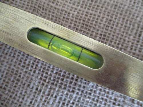Beautiful Vintage Brass And Wood Rabone Chesterman No 1626 Torpedo Spirit Level      Made In England