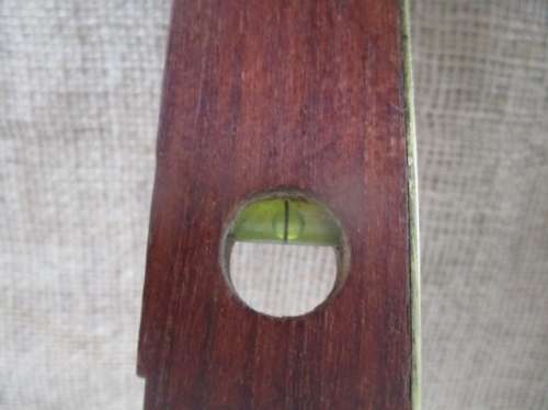 Beautiful Vintage Brass And Wood Rabone Chesterman No 1626 Torpedo Spirit Level      Made In England