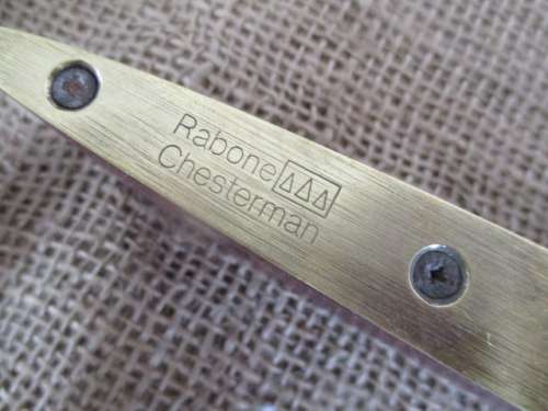 Beautiful Vintage Brass And Wood Rabone Chesterman No 1626 Torpedo Spirit Level      Made In England