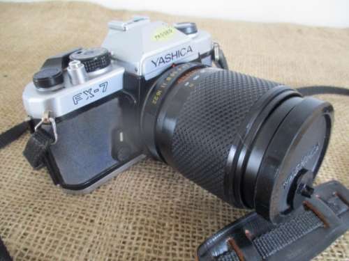 Vintage Yashica FX - 7 Camera Plus Film & Yashica DSB 135mm 1 : 2.8 Lens With Cap    1979 - 1984