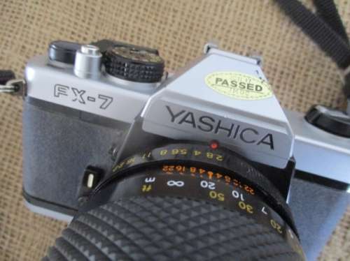 Vintage Yashica FX - 7 Camera Plus Film & Yashica DSB 135mm 1 : 2.8 Lens With Cap    1979 - 1984