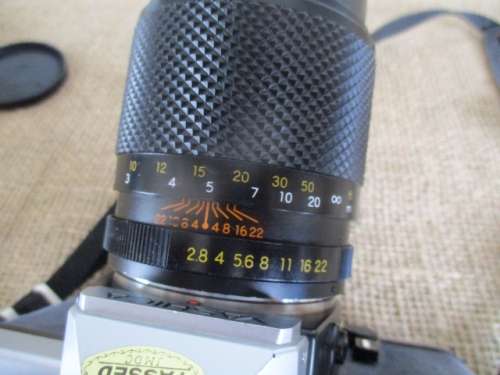 Vintage Yashica FX - 7 Camera Plus Film & Yashica DSB 135mm 1 : 2.8 Lens With Cap    1979 - 1984