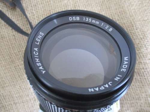 Vintage Yashica FX - 7 Camera Plus Film & Yashica DSB 135mm 1 : 2.8 Lens With Cap    1979 - 1984
