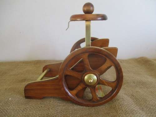 For RomRed Bid Only - Smart Vintage Courvoisier Cognac The Brandy Of Napoleon Wood Cannon Bottle