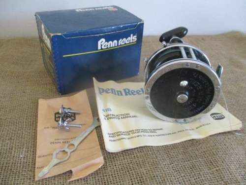 Hardly Used PENN 49 Deep Sea Real In Original Box    PENN Fishing Tackle Mfg. Co. Phila  Pa.   USA