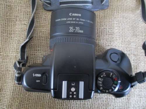Vintage Canon EOS 700 Camera With Attached Canon Zoom Lens EF 35 - 70mm Plus More      Japan    1990
