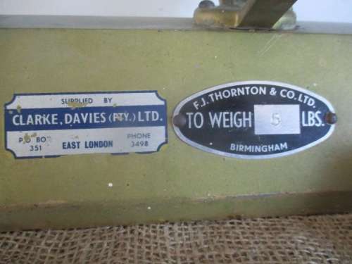 Lovely Vintage The Viking Weighing Scale With Weights  By F.J. Thornton & Co Ltd   Birmingham