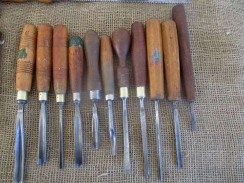 Incredible Large Collection Of Good Quality Vintage Wood Carving Chisels