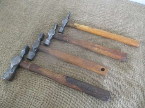 Nice Collection Of Four Vintage 400gr - 300gr - 200gr - 150gr Cabinet Maker Hammers
