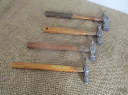 Nice Collection Of Four Vintage 400gr - 300gr - 200gr - 150gr Cabinet Maker Hammers