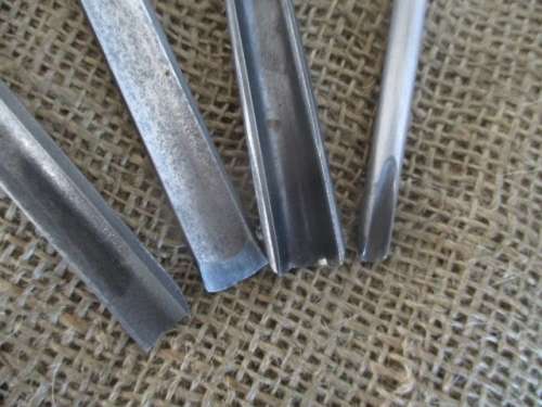 Nice Collection Of Four Vintage Wood Work Carving Chisels