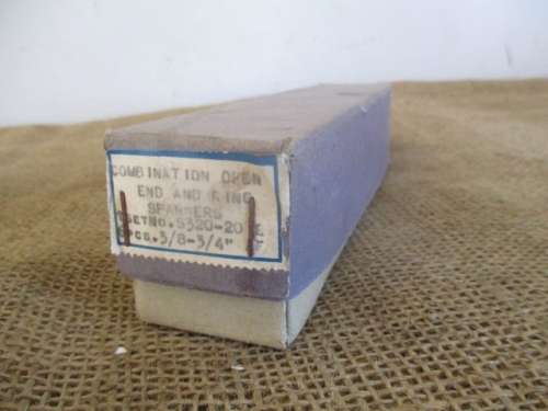 One Set Of Six German Quality Combination Open End And Ring Spanners  3/8" - 3/4" AF   MIB   Germany