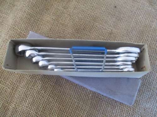 One Set Of Six German Quality Combination Open End And Ring Spanners  3/8" - 3/4" AF   MIB   Germany