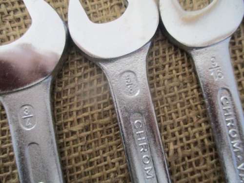 One Set Of Six German Quality Combination Open End And Ring Spanners  3/8" - 3/4" AF   MIB   Germany