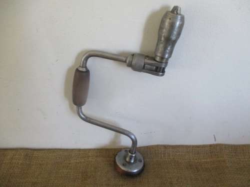 Rare Vintage Mohawk Shelburne Hand Brace Drill              Made In USA           Early 1900's