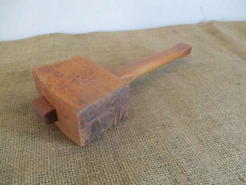 A Beautiful Vintage Carpenter's Solid Wooden Mallet