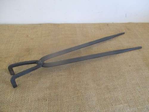Nice Vintage 22" Solid Steel Blacksmith Tong