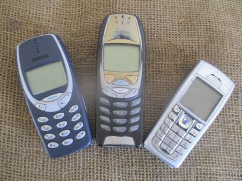 Three Old Nokia Cellphones
