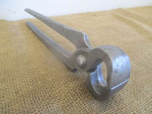 The Legend........Antique Heavy Solid Steel 12" Blacksmith Tong