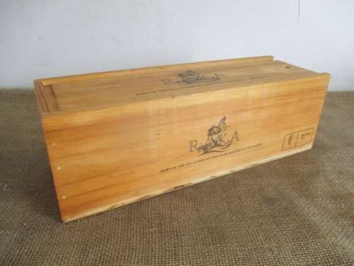 Lovely Raka Wines Wooden Wine Box With Sliding Lid