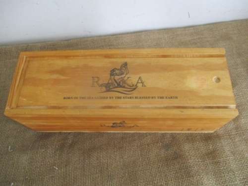 Lovely Raka Wines Wooden Wine Box With Sliding Lid