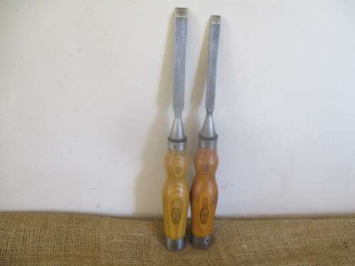 Two Real Beautiful Vintage Marples Woodworking Chisels     13mm & 10mm