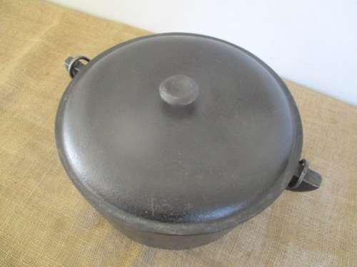For Grant Bid Only - Potjie With A Clear Difference - Very Rare Vintage Solid Cast Iron Potjie Pot