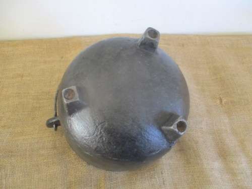 For Grant Bid Only - Potjie With A Clear Difference - Very Rare Vintage Solid Cast Iron Potjie Pot