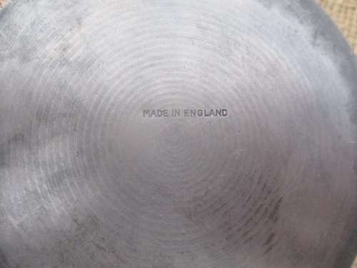 Very Rare And Complete Medium Size Antique/Vintage Pewter Inkwell             Made In England