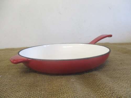 Real Lifetime Enameled Cast Iron Skillet/Frying Pan