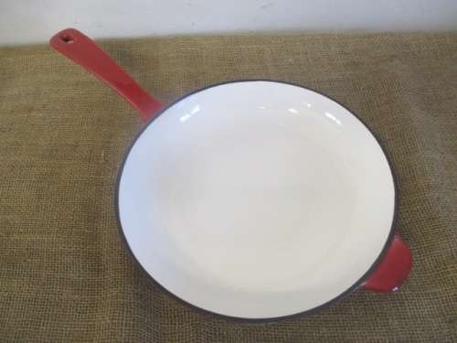 Real Lifetime Enameled Cast Iron Skillet/Frying Pan