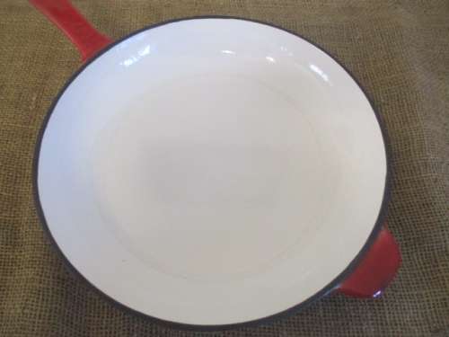 Real Lifetime Enameled Cast Iron Skillet/Frying Pan