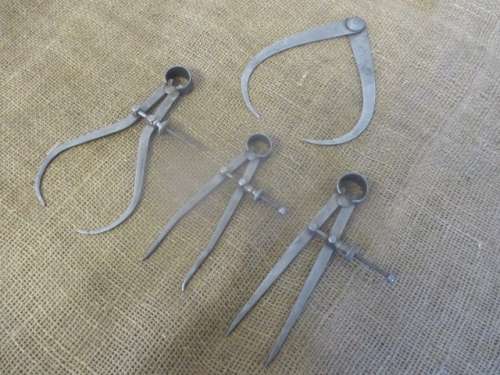 Three Nice Pieces Of Good Quality Vintage Wright & Moore Calipers And One Another