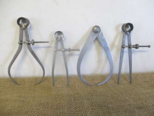 Three Nice Pieces Of Good Quality Vintage Wright & Moore Calipers And One Another