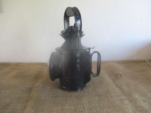 Complete Vintage South African Railway Services Blue Green White Lantern